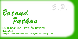 botond patkos business card