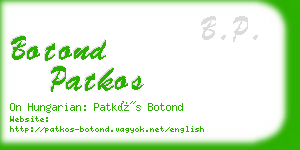 botond patkos business card